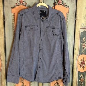 G-Star Raw Button Down shirt navy & white